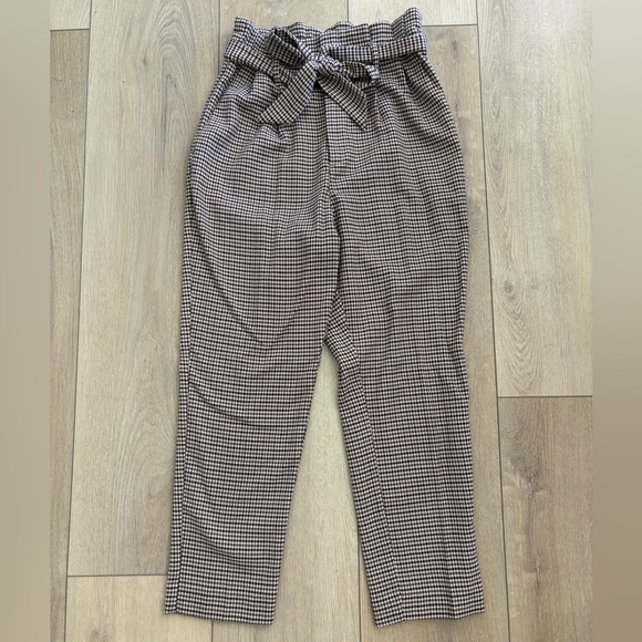 Brown and Black Houndstooth High-Waisted Pant Size 6 - Picture 1 of 6